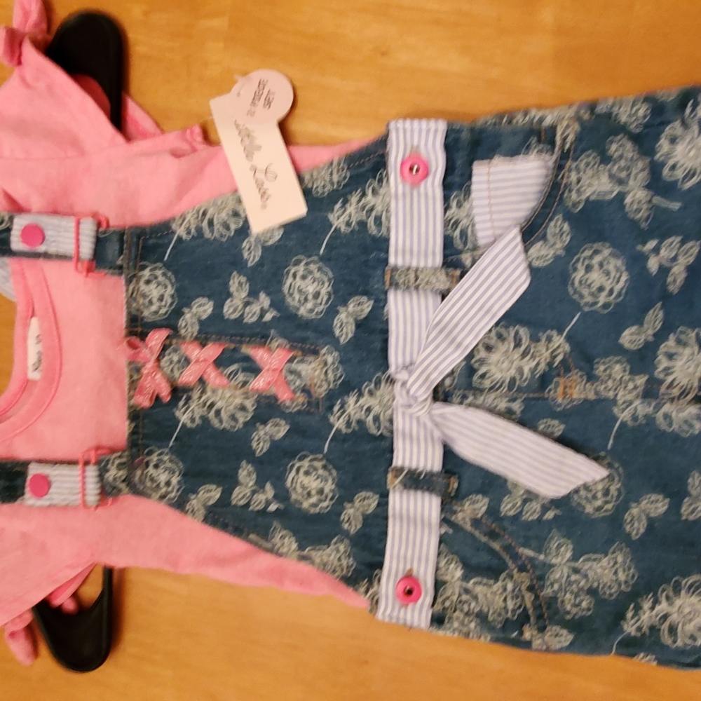 NWT Girls Bib and Shirt Outfit